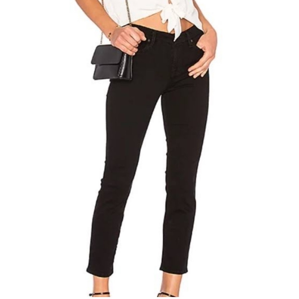 7  For All Mankind Kimmie Crop Black Jeans